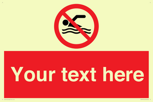 Custom prohibition no swimming